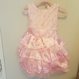 Pink infant baby pageant cupcake princess dress